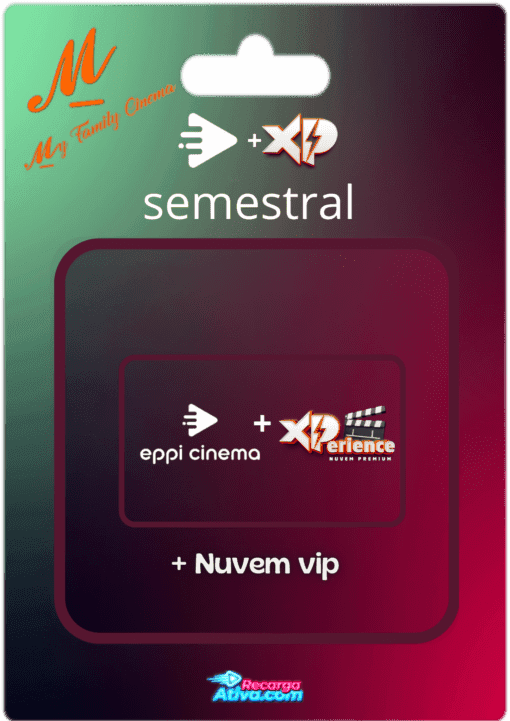 Gift Card Eppi Cinema + Nuvem Xperience -- Semestral --